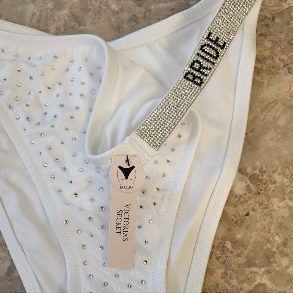 Victoria’s Secret Swim Shine Strap Brazilian Bikini Bottom Bride